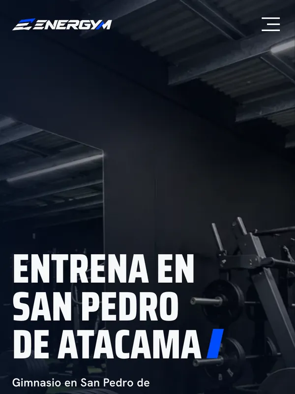 Demo Starter de ENERGYM en un celular.