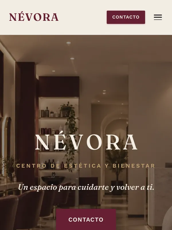 Demo Starter de NÉVORA en un celular.